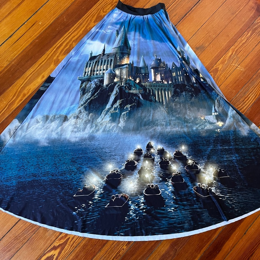 Blackmilk Harry Potter Hogwarts Print Maxi Skirt